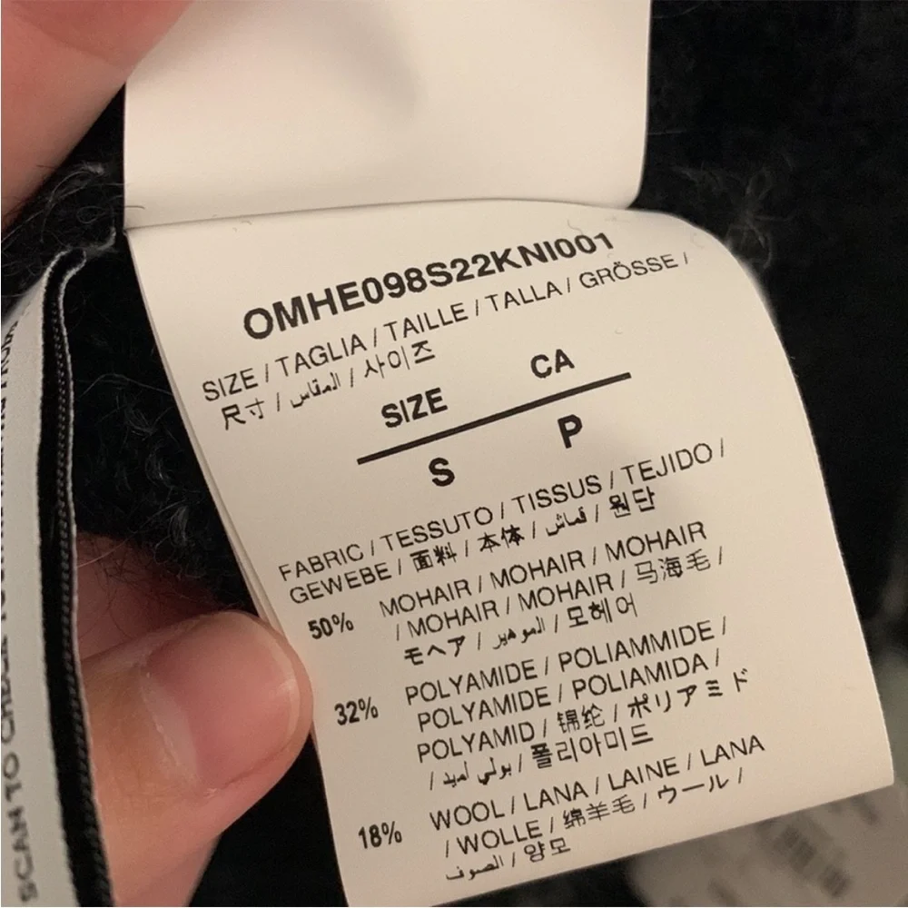Authentic Off white Diag Arrow knit Mohair Blend Sweater